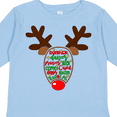 thumbnail image 4 of Inktastic Christmas Reindeer Face with Names and Red Nose Boys or Girls Long Sleeve Toddler T-Shirt, 4 of 5