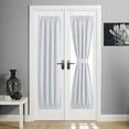 thumbnail image 3 of French Door Curtains for Door Windows, Light Filtering Curtains with Rod Pocket for Front Sidelight Door, Living Room and Kitchen, 1 Panel with Tieback, 3 of 6