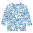 thumbnail image 6 of Crunowin Girls Cute Easter Shirts (3-13), 3/4 Sleeve Round Neck Graphic Print T-shirts Egg Hunt Outfits Multicolor 5-6Years, 6 of 6