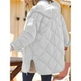 thumbnail image 4 of Chaqueta Acolchada para Mujer, con Capucha, Larga, Cremallera, Abrigo de Invierno, Chaquetas Cálidas con Bolsillos XL, 4 of 8