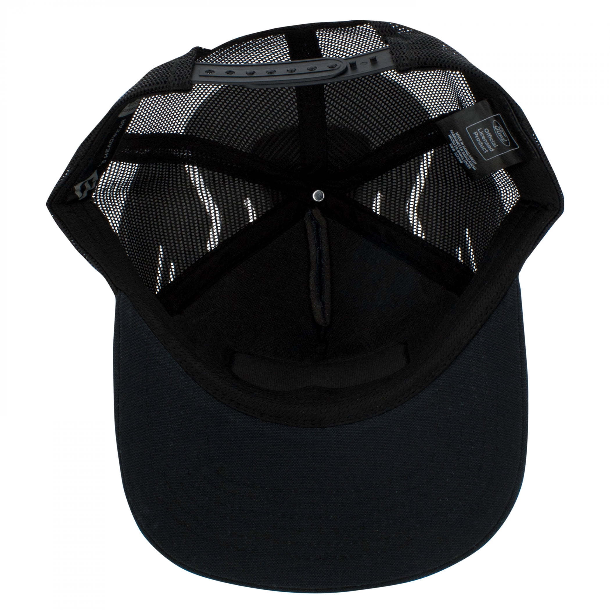 Ford Motor Company Men's Trucker Hat 3D Embroidered Patch Snapback Cap (Dark Navy)