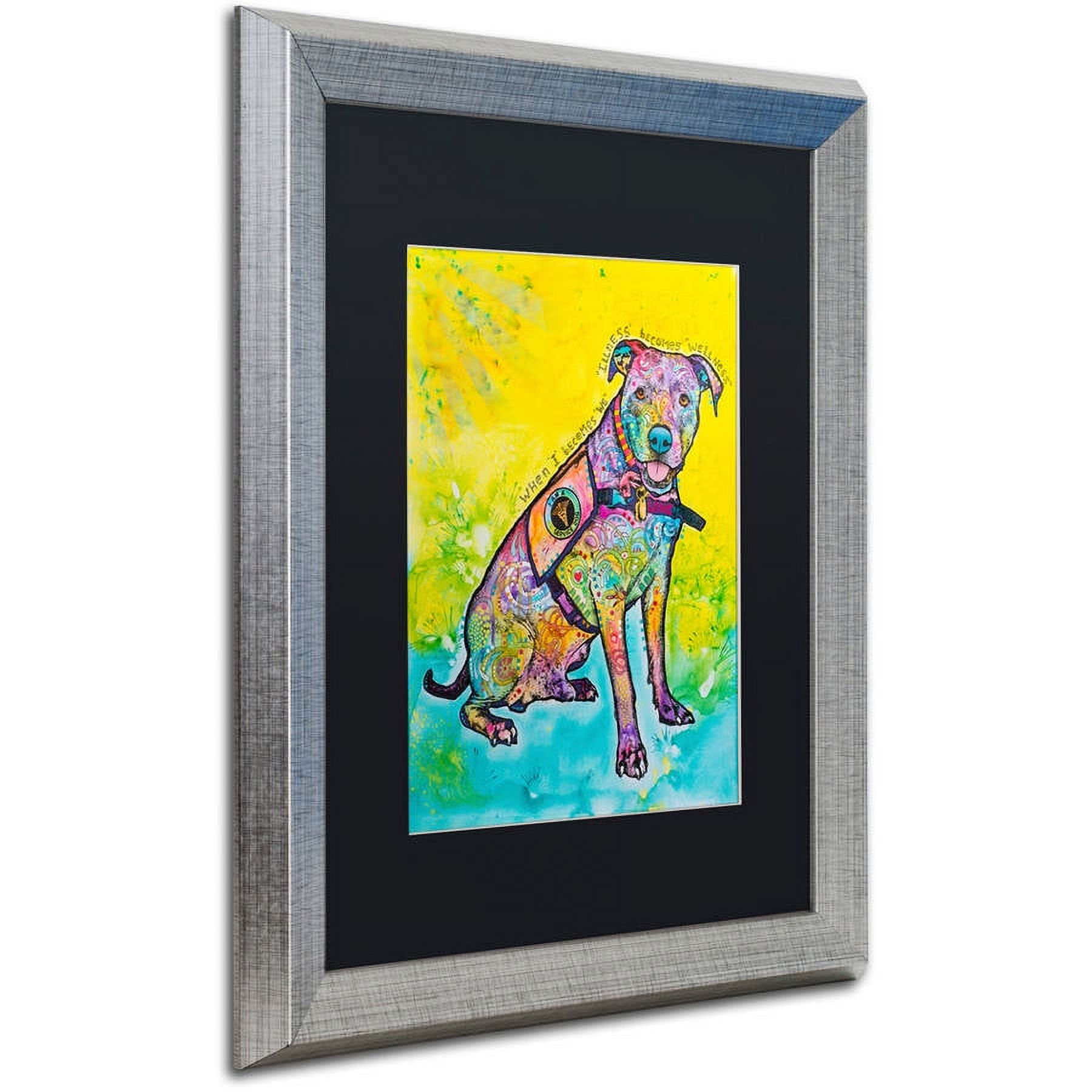 Trademark Fine Art "K-9 Patrol Large-005" Canvas Art by Dean Russo, Black Matte, Silver Frame