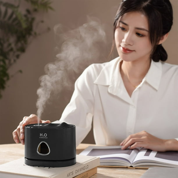 Humidificador de vapor frío de 460 ml para bebés y dormitorios | Humidificador ultrasónico pequeño y silencioso con apagado automático, luz nocturna y temporizador | Alimentación por USB para