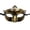 A001- Gold, variant on Masquerade Mask Black and Gold Design for Men Venetian Style Half Face Accessory for Prom Mardi Gras Halloween and Themed Party Events