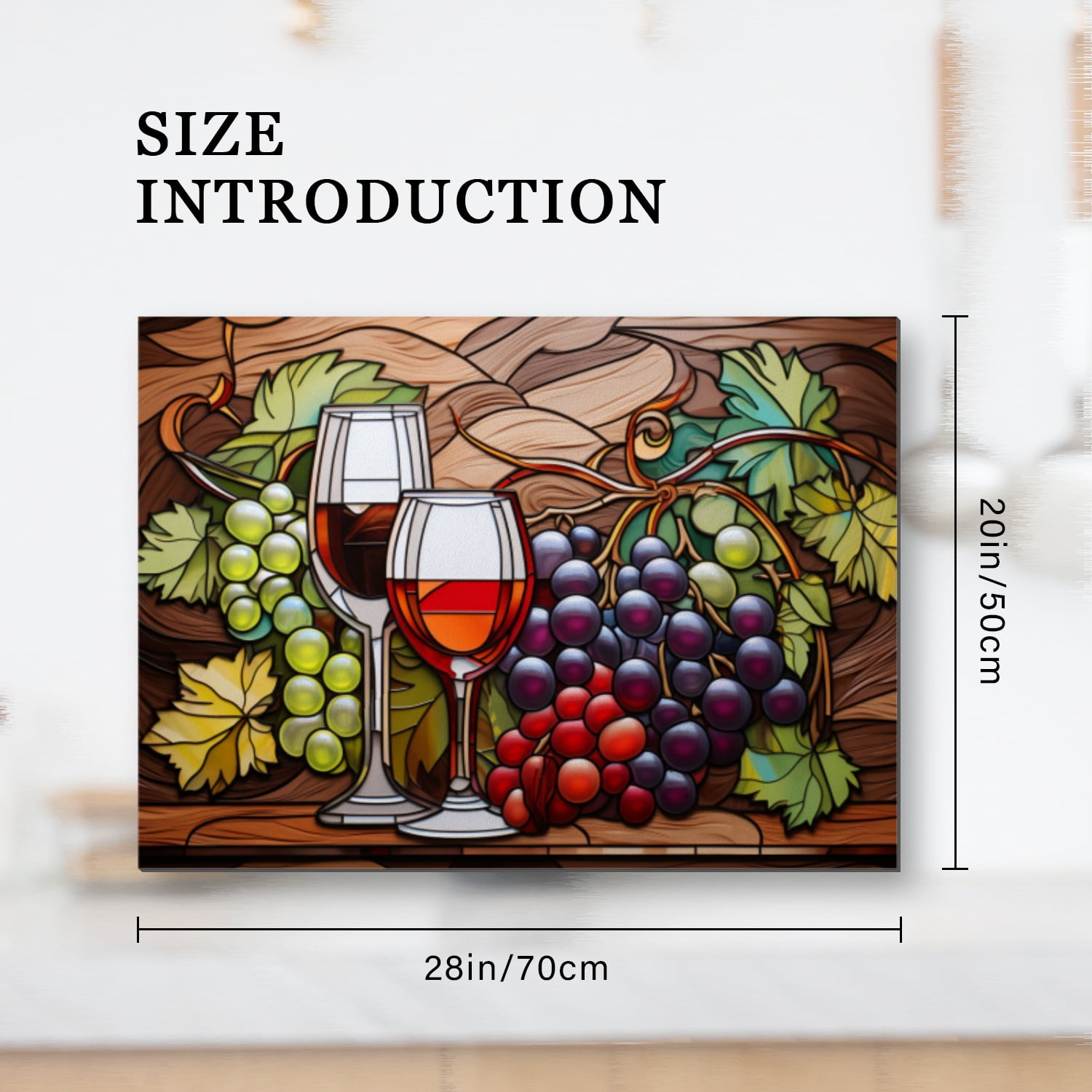 Burner Covers for Electric Stove, Wine Glass and Vines Pattern Stove Top Covers, Decorative Protector Mat for Kicthen RV (28×20 Inch)