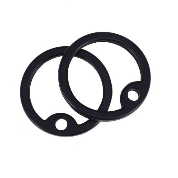 2 Pcs Dog ID Tag Silencers Silicone Dogtag (Black)