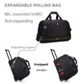 thumbnail image 4 of OIWAS Expandable Rolling Duffel Bag with Wheels and Telescopic Handle, Foldable Travel Luggage for Carry On, Black, 4 of 7