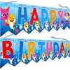 Happy Birthday Banner DOO Garland Shark Theme Party Supplies For Kids Baby Shower Party and Children Birthdays Party Dec