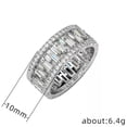 thumbnail image 3 of Full of Princess Cut AAA Cz Women's White Gold Rose Gold Filled Ring Size 6-10, 3 of 6