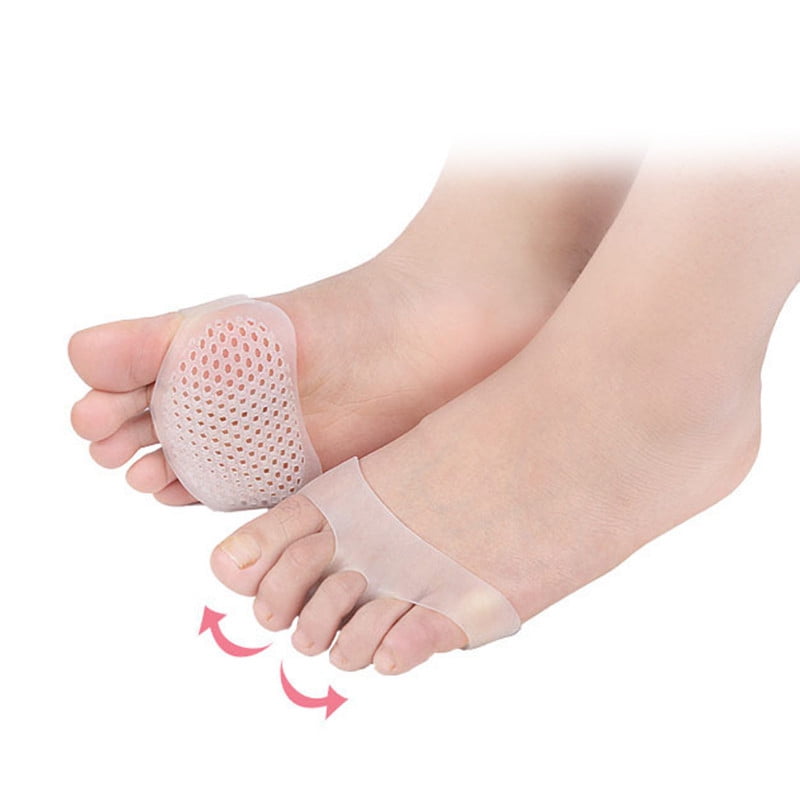 1 Pair Forefoot Pads Shoes Insoles Silicone Gel Cushion Anti-slip Foot Protector 