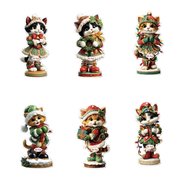 Adornos Navideños Planos 2D de Acrílico para Niños | Material Ligero y Resistente | Regalo Ideal para Niños | Decoración Versátil | Fácil de Colgar | 1 Colgante