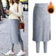 thumbnail image 4 of Leggings con forro polar Prolriy, leggings con falda, falda de tenis con leggings incorporados, faldas hasta la rodilla, leggings con bolsillos, faldas para mujer, leggings térmicos cálidos para, 4 of 4