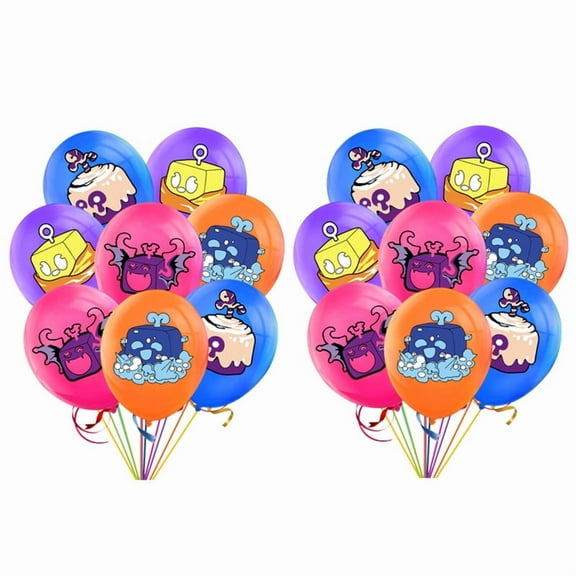 Blox Fruits Balloons Party Supplies Birthday Favors Decorations Decor Kit Latex