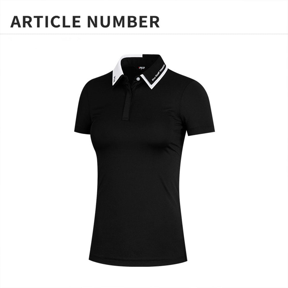 Pgm zomer dames golf korte mouwen t-shirt dames sport slanke kleding snel-droog golf tenniskleding yf472 - Walmart.com