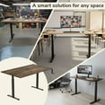 thumbnail image 6 of Mount-It! Hand Crank Sit-Stand Desk with Tabletop, Oak, Ergonomic, 6 of 9
