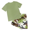 thumbnail image 6 of Toddler boys and girls summer outfit short sleeve t-shirt tee tops + shorts 6 12 18 24 months 2T 3T clothing set,soft,breathable,lightweight,everyday,casual Green 4-5 Years, 6 of 6