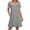 Gray(Dress), variant on Womens Casual House Dress with Pockets Short Sleeve Soft Lace Trim Henley Nightgown & Lounge Dress