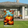 thumbnail image 3 of JOOCAR Stained Glass Pumpkins Linen Garden Flag for Fall Autumn Home Outdoor Garden Yard Door Decor 12x18 inch, 3 of 5