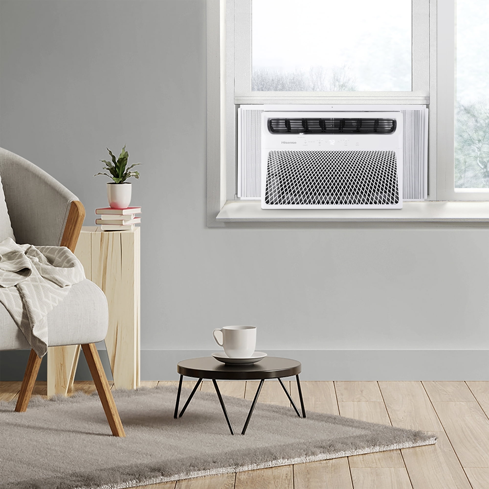 Hisense 10,000 Btu 115 V 450 Sq ft Window-Mount Air Conditioners, White