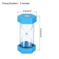 thumbnail image 2 of Uxcell 3 Min Sand Timer, Hexagon Small Sandy Clock, Count Down Sand Glass Sky Blue, 2 of 5