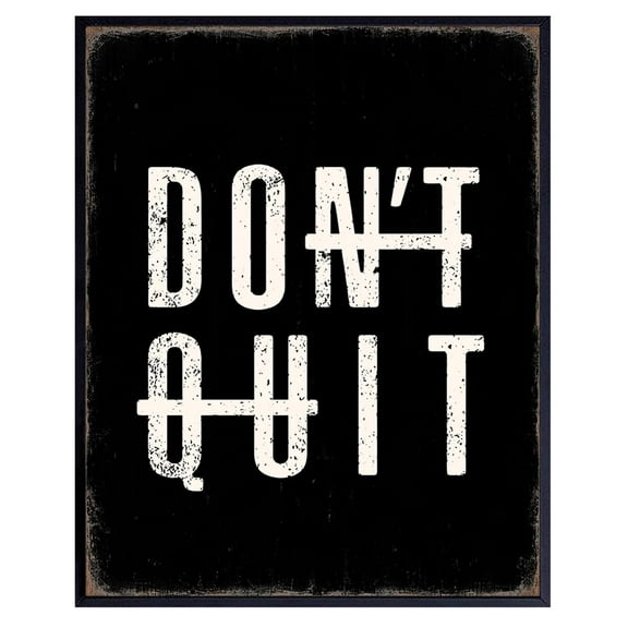 Inspirational Quotes Office Wall Decor - positive Rustic Bedroom Decor - Motivational Wall Art Encouragement Gifts for Him - Gym masculine Wall Decor for Men - Black Posters for Men - Man cave Decor