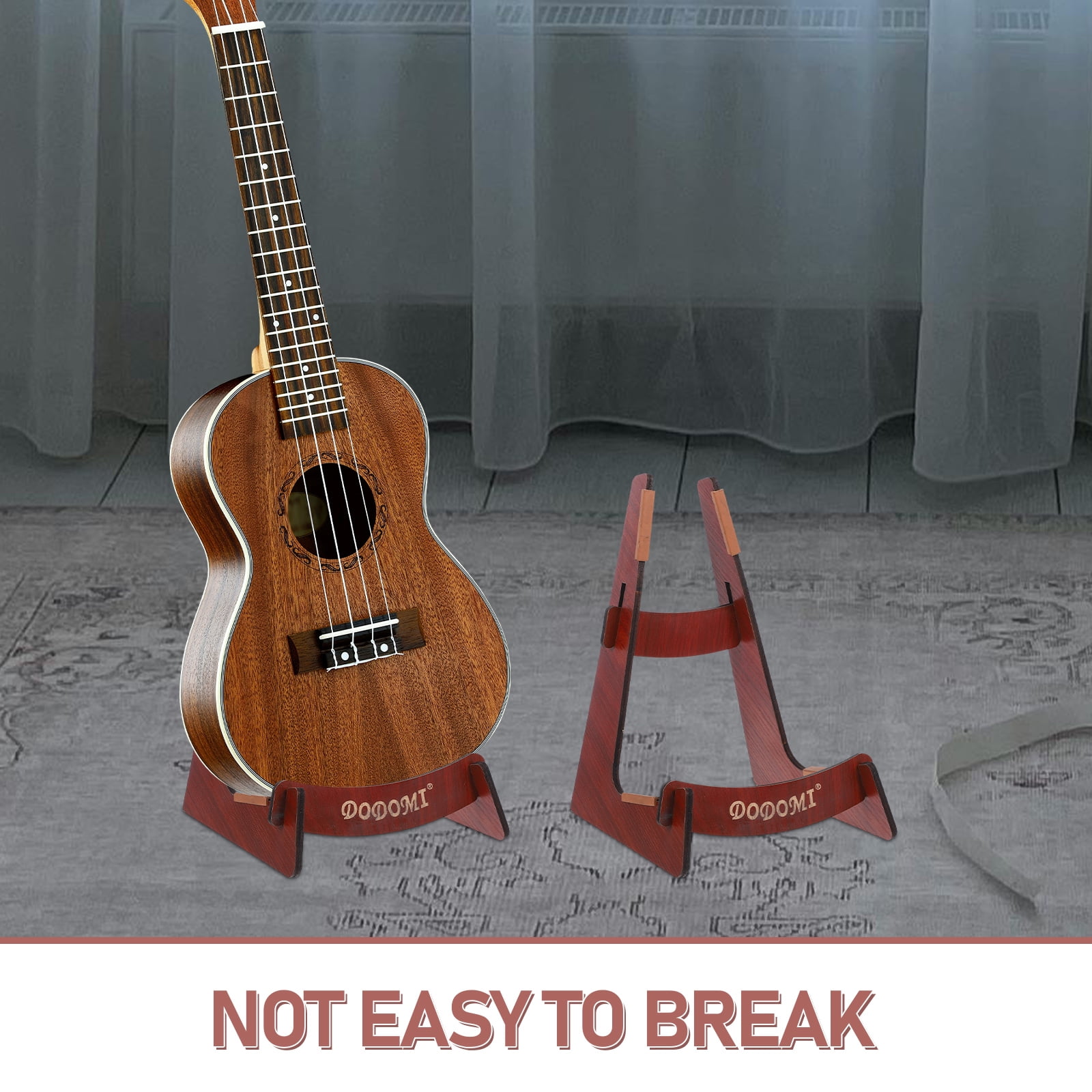 5 Count Guitar Stand Accessories Shelf Hanger Rack Guitars Brown