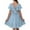 Light Blue #04, variant on TQWQT Dresses for Girls Summer Basic Formal Dress Kids Square Neck Size Cute Girls Dresses Tween Girls Clothes Trendy Summer Outfits
