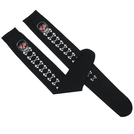 

Skull Stockings Woman High Halloween Pattern Socks Stuffers Leg