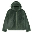 thumbnail image 5 of Eddie Bauer Youth Kid's High Pile Plush Hooded Full Zip Jacket (Green/Large), 5 of 7