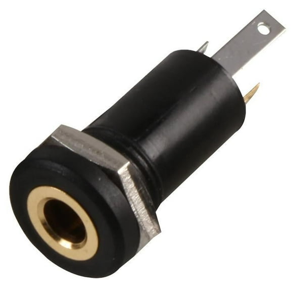 PRO SIGNAL - 3.5mm Jack Socket, 3 Pole, Black, 2 Pack