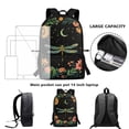 thumbnail image 6 of KUIFORTI Floral Dragonfly Backpack For Middle School Girls Moon Large Shoulder Backpack for Kids Boys 10-12 Years Old Elementary School Bookbag Zipper, 6 of 6