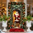 thumbnail image 5 of FeiFu 35×71in Christmas Door Cover Santa Door Decoration Curtain Doors Santa Design Christmas Vibes Suitable for Home Entryway Decor​, 5 of 6