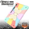 thumbnail image 5 of Case for Samsung Galaxy Tab S10 FE/ S9 FE 10.9 inch/S9 11 inch with Butterfly Stand, Shockproof Protective Tablet Cover with Pencil Holder Shoulder Strap for Kids Girls, Colourful RoseGold, 5 of 7
