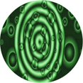 thumbnail image 1 of Ahgly Tapis Rond Lavable en Machine Intérieur Transitionnel Vert Forêt Foncé, 3 Pieds Rond, 1 of 7