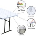 thumbnail image 3 of TableClothPLUS Diamonds 72" Elastic Fitted Polyester Tablecloth, 6' Folding Table Size, 3 of 6
