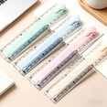 thumbnail image 3 of Plastic Folding Ruler, Geometric Drawing Tool, Transparent Plastic Ruler, 14 Inch Foldable Ruler, Precision Measuring Tool, Multifunction Drafting Ruler Set for Home Office Art Projects, Blue, 3 of 5