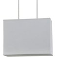 thumbnail image 4 of Meyda 147803 20 in. Quadrato Oblong Pendant, Nickel & White Linen, 4 of 5