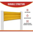 thumbnail image 3 of 2 Pack 4' x 15" Bolt-On Steel 3-Rib Guard Rails for Warehouse Aisle, Corners, and Equipment Protection 12,000 lbs - Yellow, 3 of 10