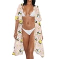 thumbnail image 2 of Xoenoiee Bee Daisy Heart Pattern Swimsuit Cover Up for Women 2026 Open Front Kimono Cardigan Bathing Suit Swimwear Beach Dress Summer Vacation Clothes, 2 of 6