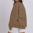thumbnail image 3 of Crewneck Sweatshirts Women Preppy Fleece Plain Oversized Hoodie Trendy Aesthetic Hoodies Winter Crew Neck Sweatshirt, 3 of 6