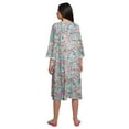 thumbnail image 4 of Moomaya Cotton Sleepwear For Ladies Printed Round Neck Button Placket Nightdress, 4 of 6