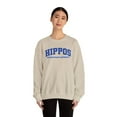 thumbnail image 4 of Hippo Hippopotamus Sweatshirt Gifts Crew Neck Shirt Long Sleeve Unisex, 4 of 7