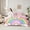 Pink, variant on Manfei Cute Unicorn 7-Piece Twin Bedding Sets,Rainbow Stars Pattern Bedding Comforter Set,Gold Starry Night Sheet Sets For Girls Kids,Breathable Home Decor Reversible