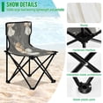 thumbnail image 4 of WOBOGO Little Angels with White Wings Pattern Camping Chair Convenient Four Corner Backrest Folding Stool Can Hold Up to 220lbs, 4 of 8