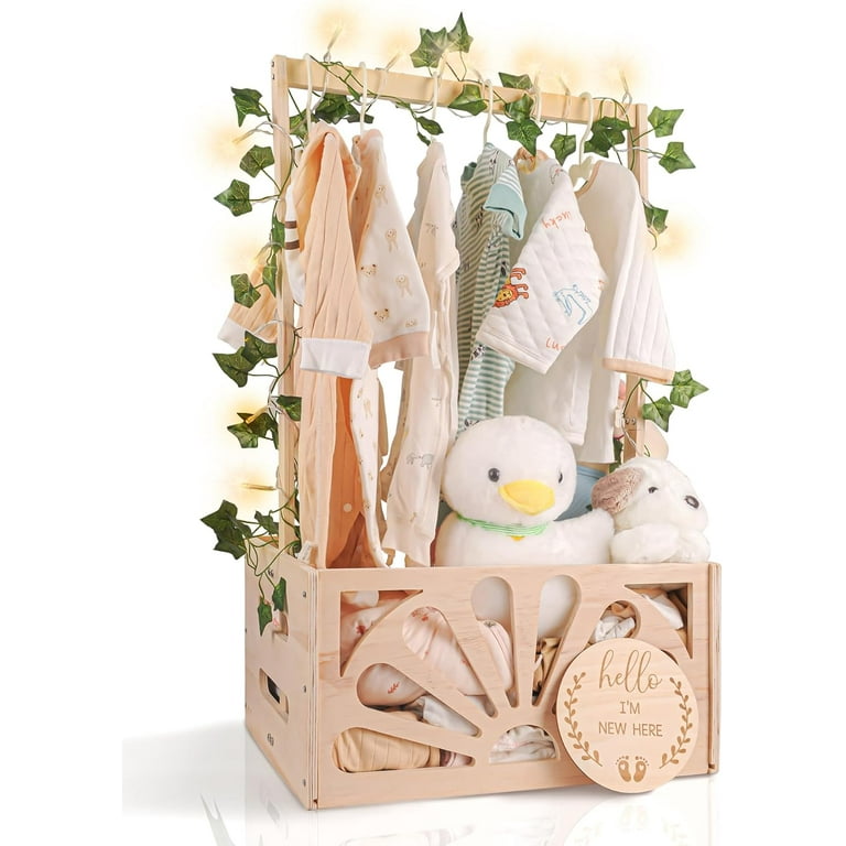Wood Crate Large Baby Shower Gift Box Wooden Crate For Baby Shower