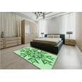 thumbnail image 4 of Ahgly Company Indoor Rectangle Patterned Light Green Area Rugs, 2' x 5', 4 of 6