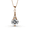 Rose Gold, variant on Cate & Chloe Isla 18k White Gold Plated Pendant Necklace with Swarovski Crystal Gift for Women