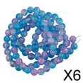 thumbnail image 1 of Hebra de cuentas de vidrio de 8 mm Soledad Lavanda 6 piezas, 1 of 10