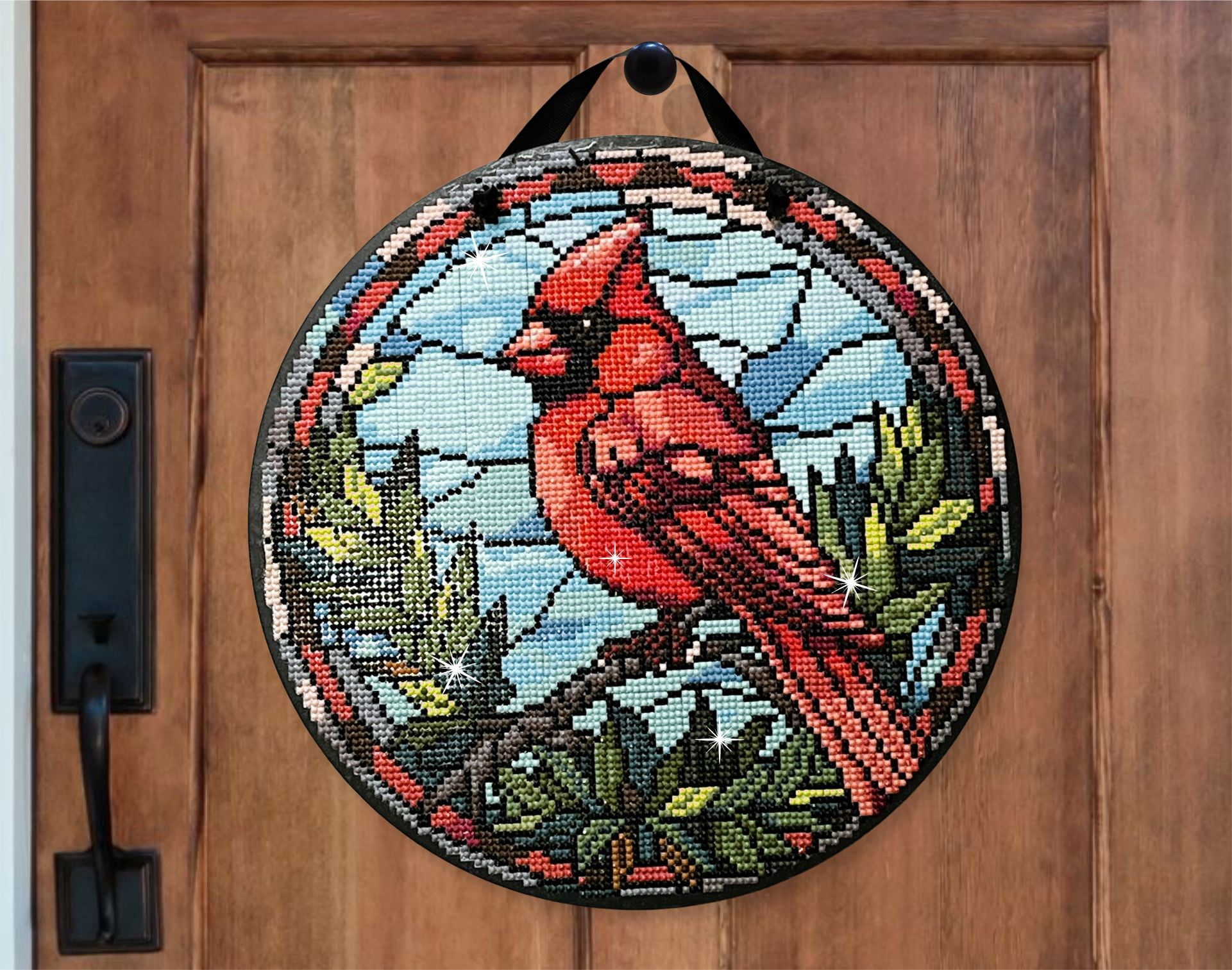 Diamond Painting Art Kit, Cardinal Wood Sign