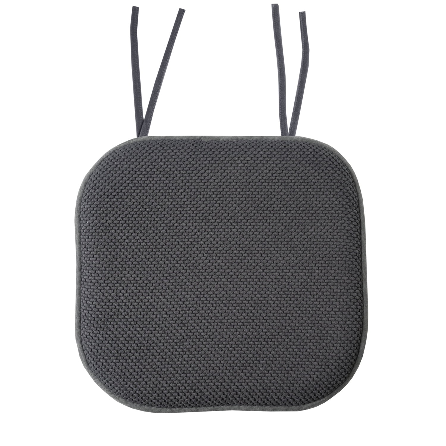 Memory Foam Honeycomb Non-Slip Back Chair Cushion Pad with Ties 2, 4, 6 or 12 Pack